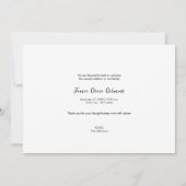 カスタマイズ可能なフォトベビーガール誕生のお知らせ サンキューカード (裏面)