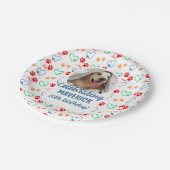 カスタマイズ可能なフォトポープリントドッグ誕生日パーティー ペーパープレート (アングル)