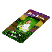 カスタマイズ可能なフォトマグネット、魔法フォレスト マグネット (左側)