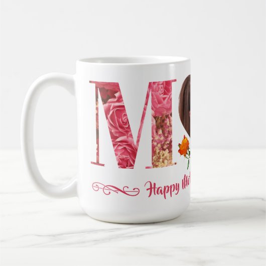カスタマイズ可能なフォトマザーズデイクラシックマググ コーヒーマグカップ (左)