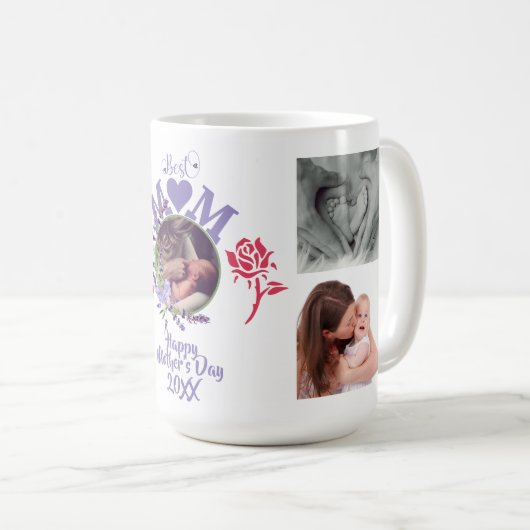 カスタマイズ可能なフォトマザーズデイクラシックマググ コーヒーマグカップ (正面右)