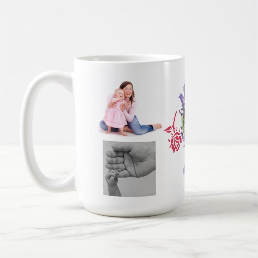 カスタマイズ可能なフォトマザーズデイクラシックマググ コーヒーマグカップ (左)