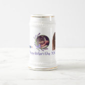 カスタマイズ可能なフォトマザーズデイスタイン ビールジョッキ (中央)