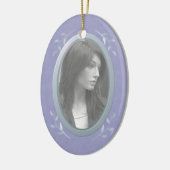 カスタマイズ可能なフォトメモリアル/思い出 セラミックオーナメント (左)