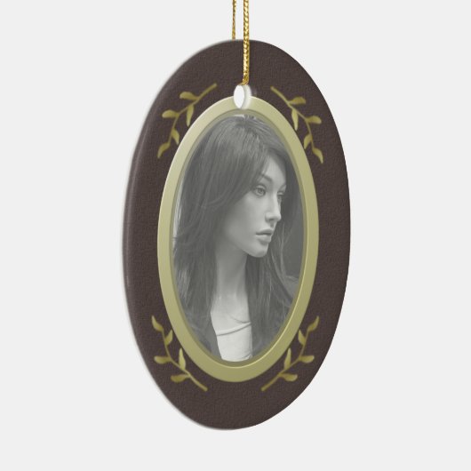 カスタマイズ可能なフォトメモリアル/思い出 セラミックオーナメント (右)