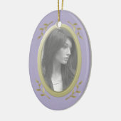 カスタマイズ可能なフォトメモリアル/思い出 セラミックオーナメント (左)