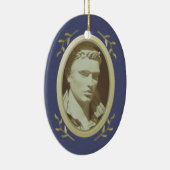 カスタマイズ可能なフォトメモリアル/思い出 セラミックオーナメント (右)