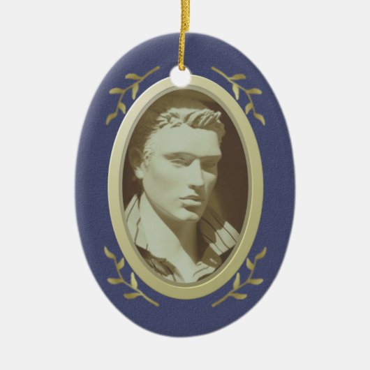 カスタマイズ可能なフォトメモリアル/思い出 セラミックオーナメント (正面)