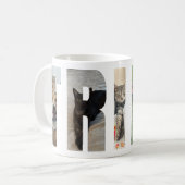 カスタマイズ可能なフォトレターフレーム'TRIBE'の愛 コーヒーマグカップ (正面左)