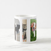 カスタマイズ可能なフォトレターフレーム'TRIBE'の愛 コーヒーマグカップ (中央)