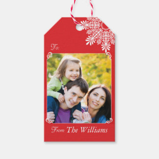 カスタマイズ可能なフォトレッドギフトラベル ギフトタグ