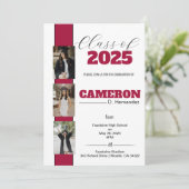 カスタマイズ可能なフォト卒業招待状 招待状 (スタンド正面)