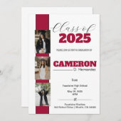 カスタマイズ可能なフォト卒業招待状 招待状 (正面/裏面)