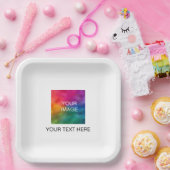 カスタマイズ可能なフォト文字イベントパーティーベビーシャワー ペーパープレート (パーティー)