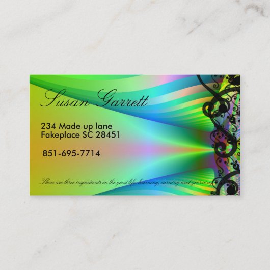 カスタマイズ可能なフラクタルの名刺 名刺 (正面)