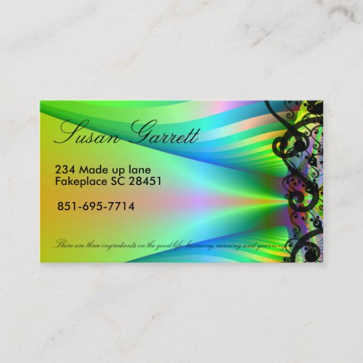 カスタマイズ可能なフラクタルの名刺 名刺 (正面)