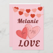 カスタマイズ可能なフラバレンタインデーのカード シーズンカード (正面/裏面)