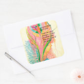 カスタマイズ可能なフラワーエンジェルステッカー スクエアシール (封筒)