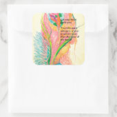 カスタマイズ可能なフラワーエンジェルステッカー スクエアシール (バッグ)