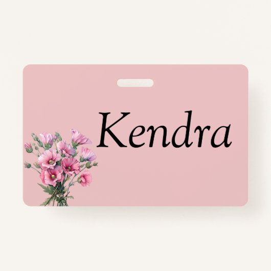 カスタマイズ可能なフラワーバッジ バッジ (正面)