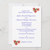 カスタマイズ可能なフラワーパワー結婚式招待状 招待状 (裏面)