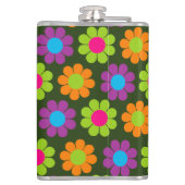 カスタマイズ可能なフラワーパワー フラスク (裏面)