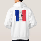 カスタマイズ可能なフランス国旗サッカーグッズ パーカ (裏面)