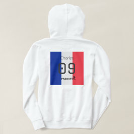 カスタマイズ可能なフランス国旗サッカーグッズ パーカ