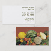 カスタマイズ可能なフルーツ野菜メドレーの名刺 名刺 (正面/裏面)