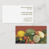 カスタマイズ可能なフルーツ野菜メドレーの名刺 名刺 (正面/裏面)