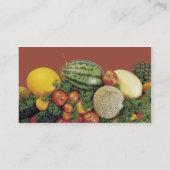 カスタマイズ可能なフルーツ野菜メドレーの名刺 名刺 (裏面)
