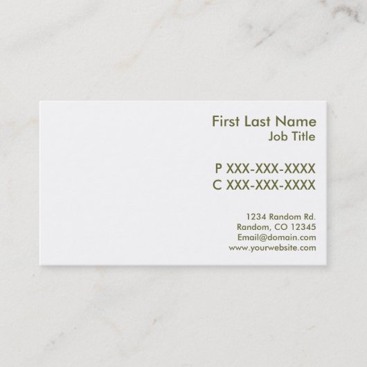 カスタマイズ可能なフルーツ野菜メドレーの名刺 名刺 (正面)