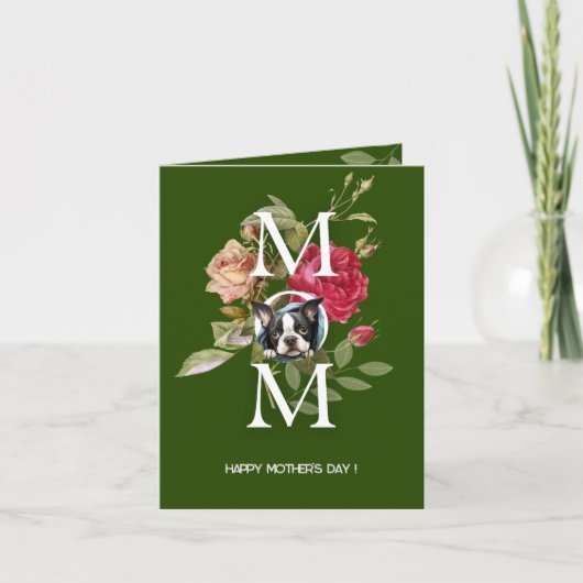 カスタマイズ可能なフレンチブルドッグの母の日カード カード (正面)