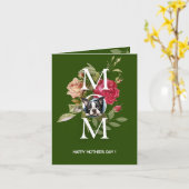 カスタマイズ可能なフレンチブルドッグの母の日カード カード (黄色い花)