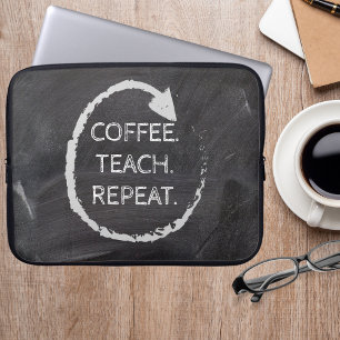 カスタマイズ可能なフレーズChalkboardコーヒーリピ教えート ラップトップスリーブ