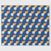 カスタマイズ可能なフレーミングゴルフボール ラッピングペーパー (フラット)