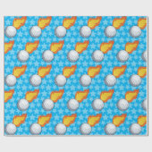 カスタマイズ可能なフレーミングゴルフボール ラッピングペーパー (フラット)