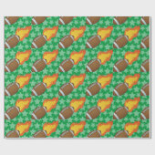 カスタマイズ可能なフレーミングサッカー ラッピングペーパー (フラット)