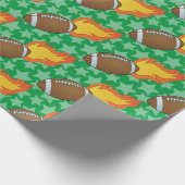 カスタマイズ可能なフレーミングサッカー ラッピングペーパー (角)