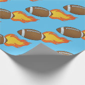 カスタマイズ可能なフレーミングサッカー ラッピングペーパー (角)