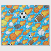 カスタマイズ可能なフレーミングスポーツ ラッピングペーパー (フラット)