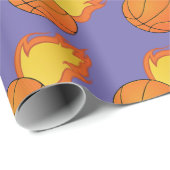 カスタマイズ可能なフレーミングバスケットボール ラッピングペーパー (ロールコーナー)