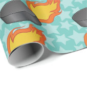 カスタマイズ可能なフレーミングホッケーパック ラッピングペーパー (ロールコーナー)