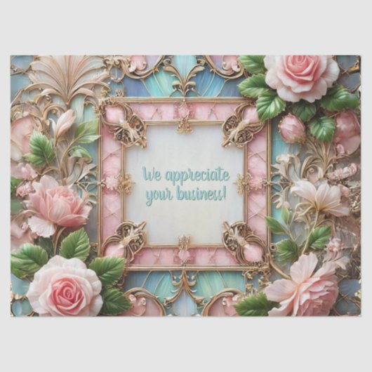 カスタマイズ可能なフレームバラティッシュラッピング紙 薄葉紙 (正面)