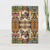 カスタマイズ可能なフレーム誕生日カードチワワ カード (裏面)