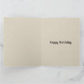 カスタマイズ可能なフレーム誕生日カードプードル カード (内部)