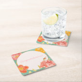 カスタマイズ可能なフローライベント スクエアペーパーコースター (インサイチュ)