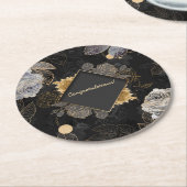 カスタマイズ可能なフローライベント ラウンドペーパーコースター (アングル)