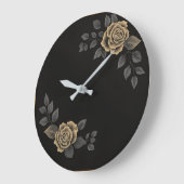 カスタマイズ可能なフローラウォッチレイアウト – エレガントデザイン ラージ壁時計 (傾斜)