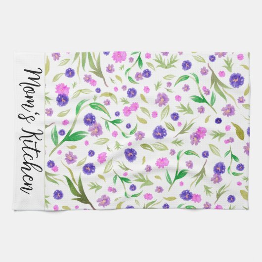 カスタマイズ可能なフローラキッチンギフトfor Mom キッチンタオル (横)